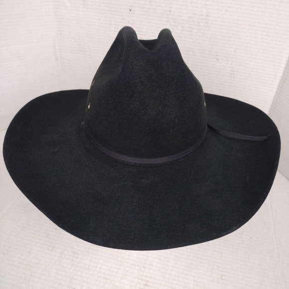 Resistol Other - Resistol 4X Beaver Felt Cowboy Hat Black Self Conforming Made in USA Size 6 3/4